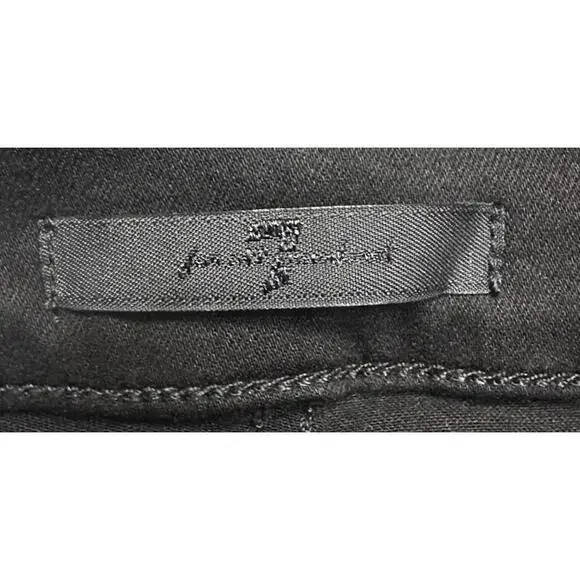 NWT 7 For All Mankind High Waist Slim Kick Womens Black Coated‎ Jeans Size 29